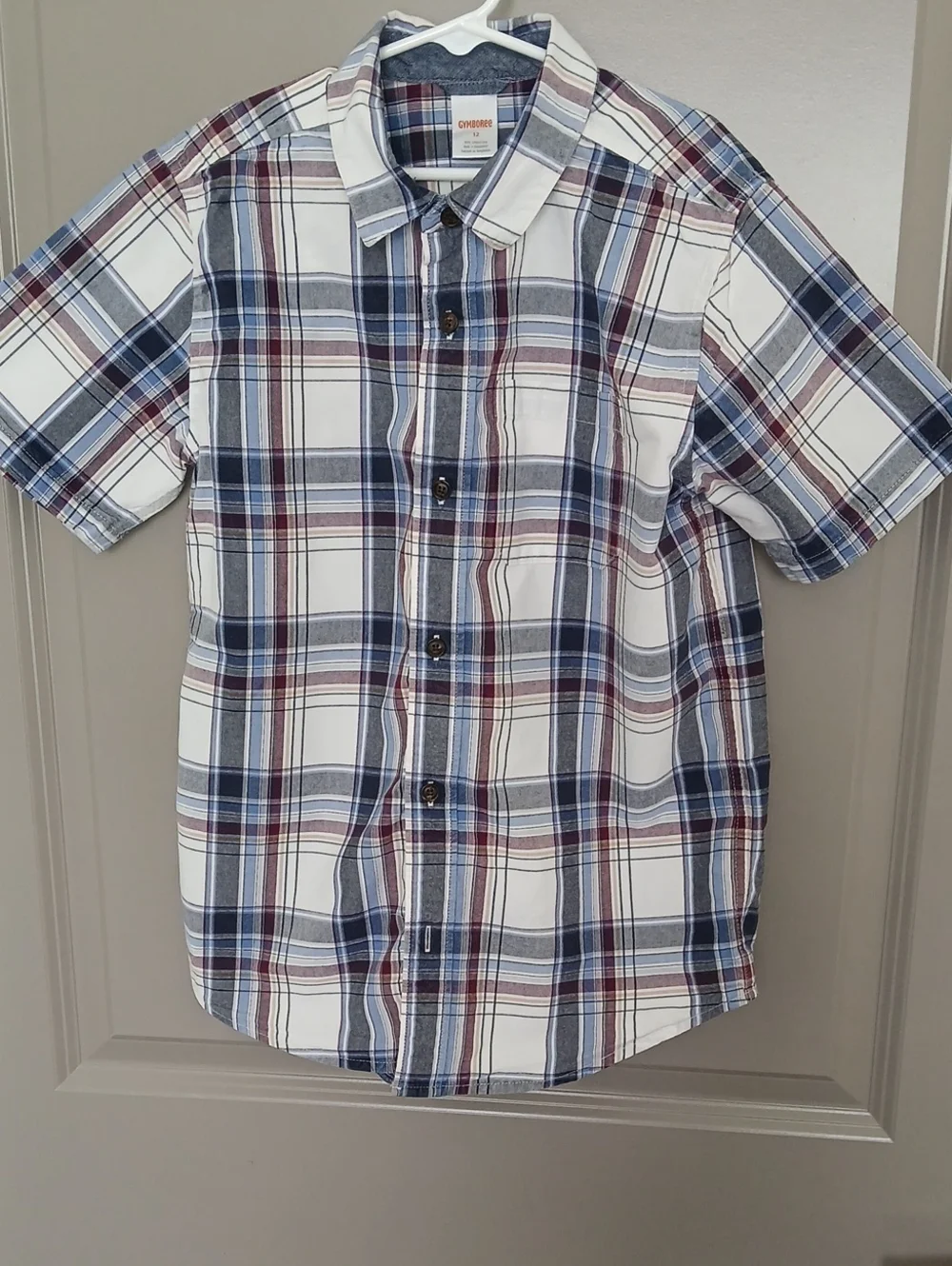 Gymboree Size 12 Plaid Short-Sleeve Button-Down Shirt